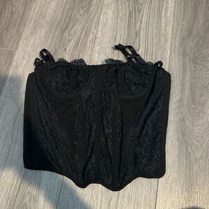Black Lace Corset Top